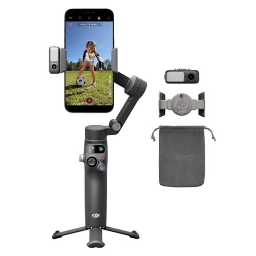 Nacelle Stabilisatrice Pour Smartphone Dji Bundle Suivi Avanc&amp;eacute; Osmo Mobile 8, Suivi Natif Ia Avec Audio Et &amp;eacute;clairage, Rotation Panoramique &amp;agrave; 360&amp;deg;, Barre D&amp;rsquo;extension Et Tr&amp;eacute;pied Int&amp;eacute;gr&amp;eacute;s