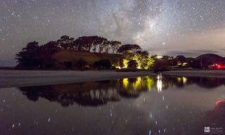 Milky Way and Reflection in New Zealand