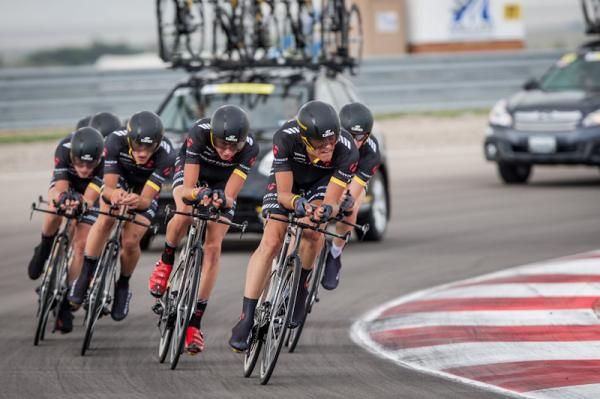 Bontrager-Livestrong had a good run as they got things organized out on course.