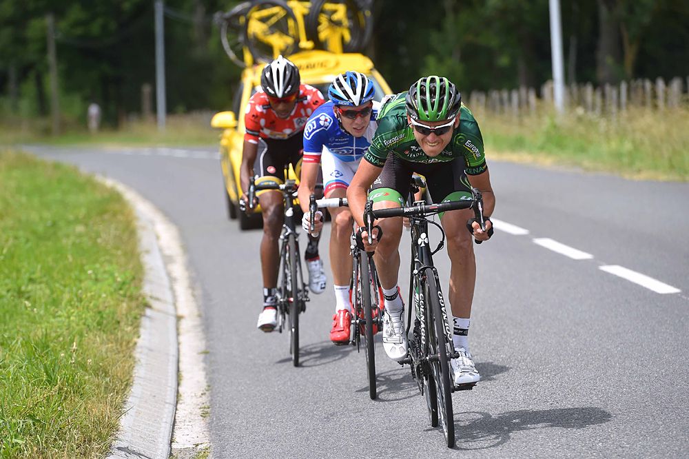 Three riders were in a breakaway during stage 2