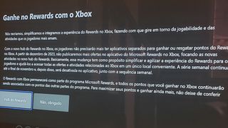 Image of message from Microsoft Rewards in portuguese