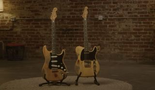 The Fender Custom Shop's new El Mocambo Stratocaster (left) and Telecaster