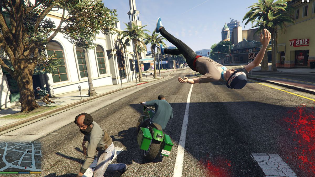 Trying to survive GTA 5's campaign amid the absurdity of the Chaos