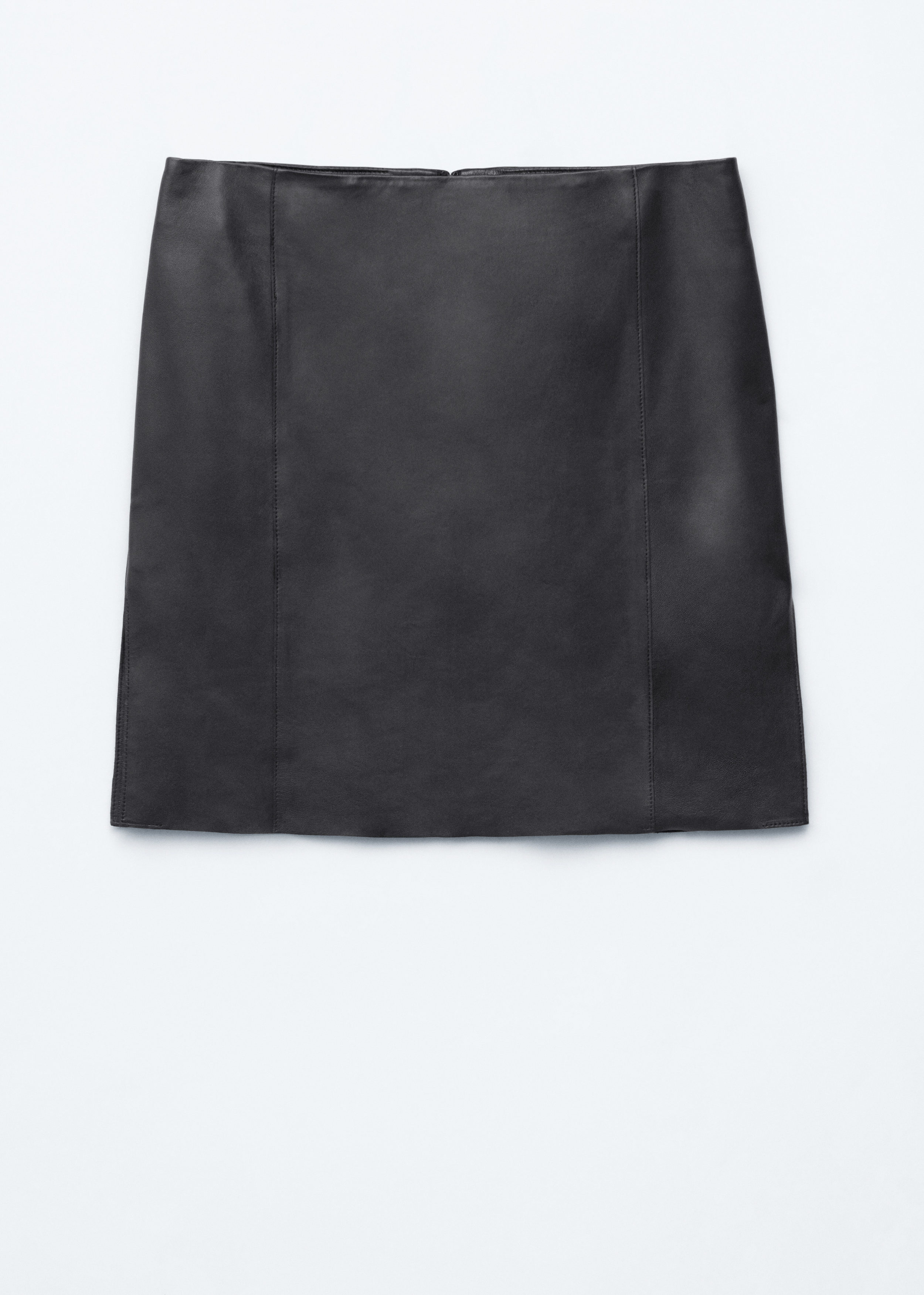 Knee-Length Leather Skirt