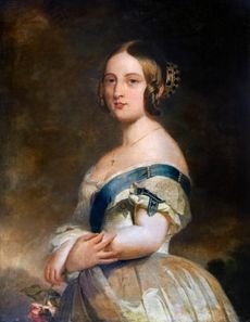 Queen Victoria had her own hair made in to jewellery &mdash;&nbsp;and her husband, Albert, is believed to have popularised it in England. This is the portrait by Franz Xaver Winterhalter, oil on canvas, c.1840.