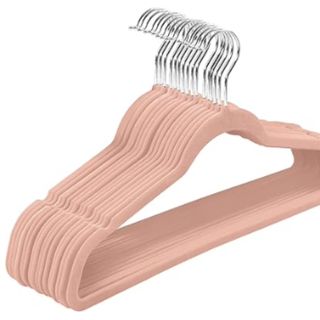 Amazon pink velvet slimline coat hangers