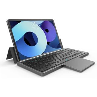 لوحة مفاتيح لاسلكية MIUCDA مع عرض مربع قابل للطي على لوحة اللمس