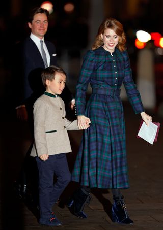 Princess Beatrice enjoyed a festive night with her stepson Wolfie
