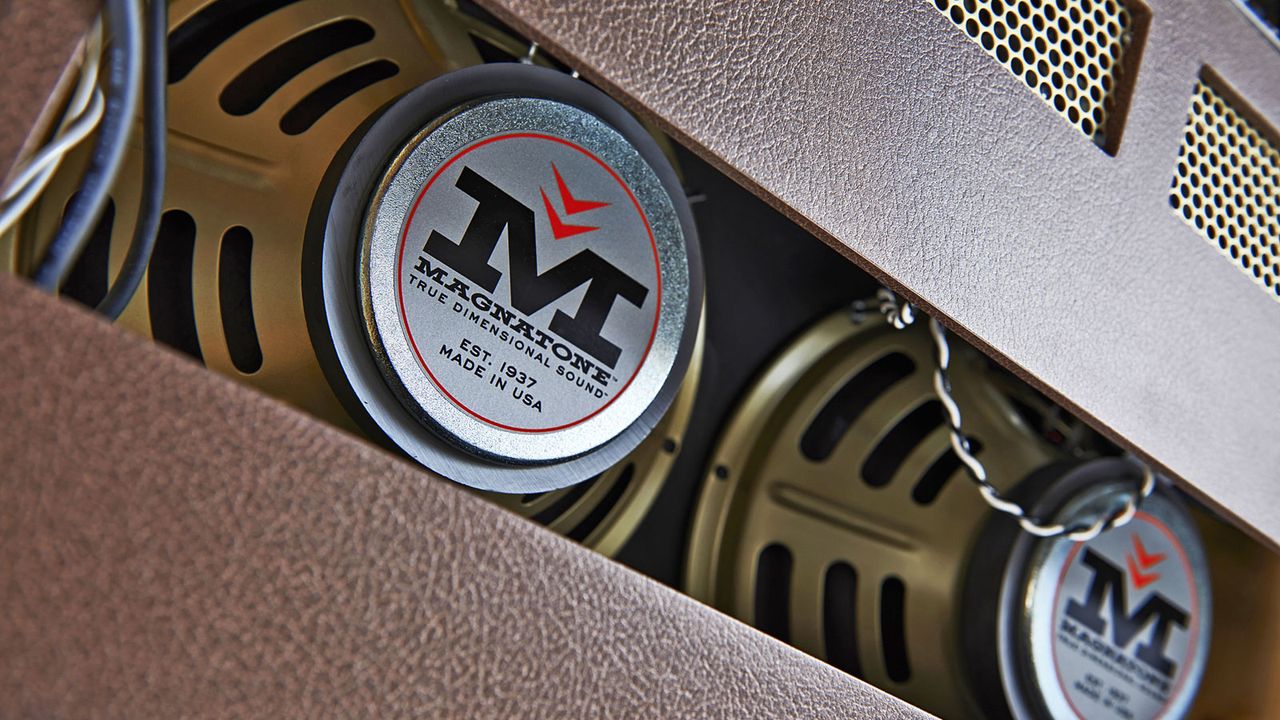 Two Magnatone 12-inch custom speakers provide the Twilighter's stereo sound