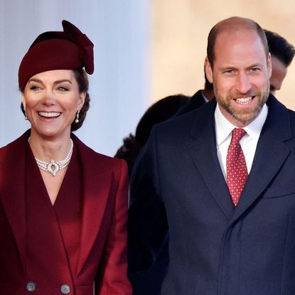 The Prince and Princess of Wales attend the Ceremonial Welcome for the Amir of the state of Qatar