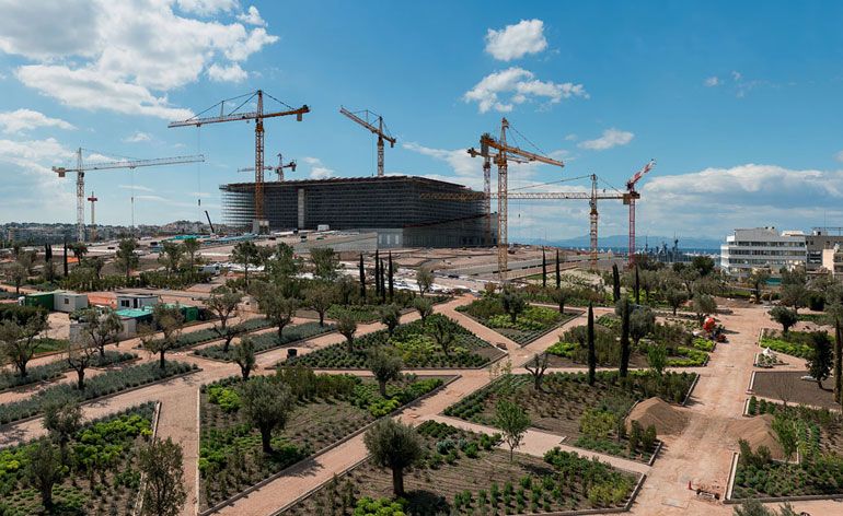 Construction of a green cultural complex from a carpark