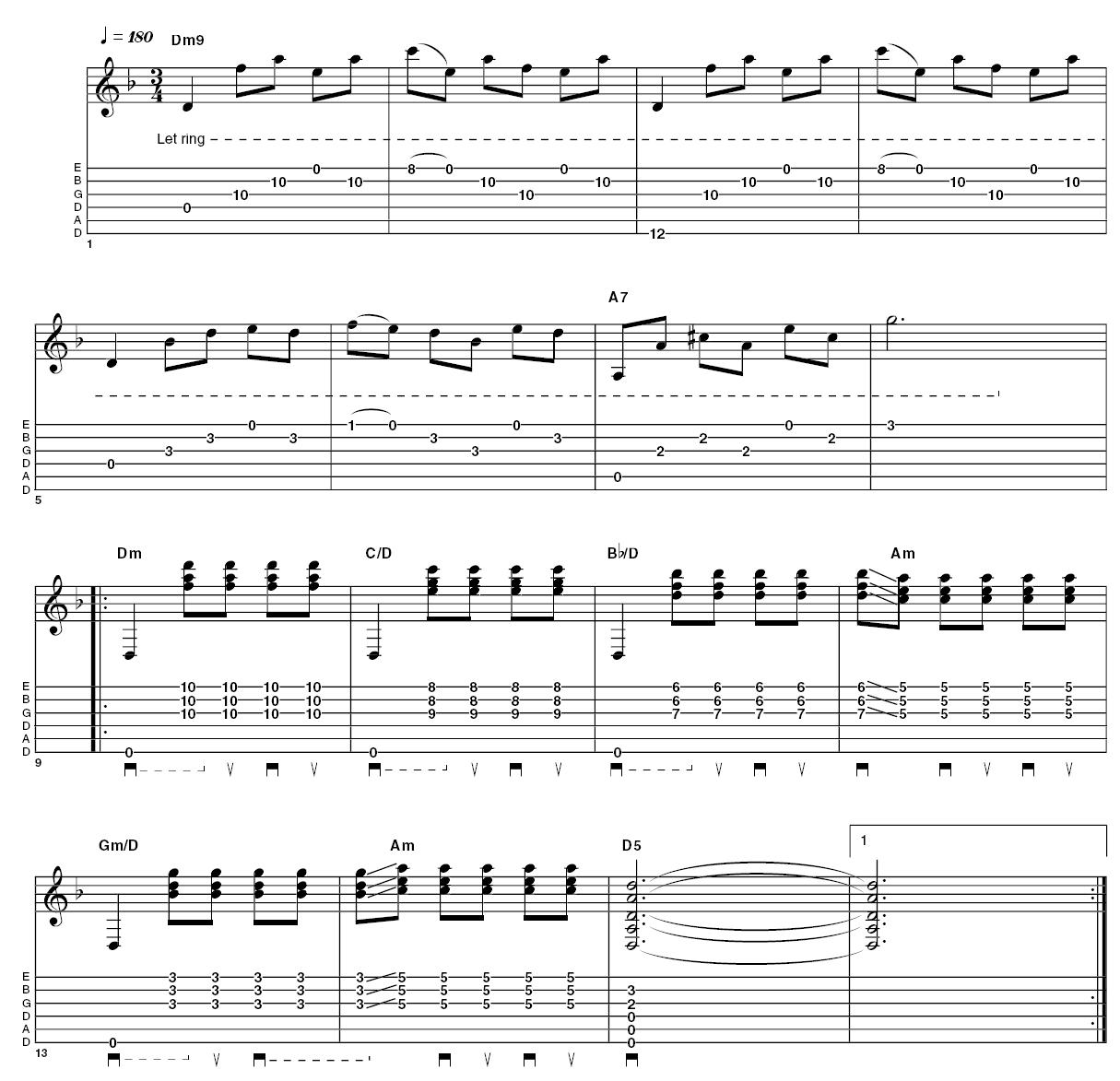 Tab: Play acoustic like Jeff Buckley p1