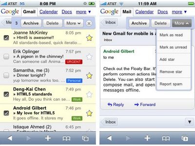 The new Gmail interface