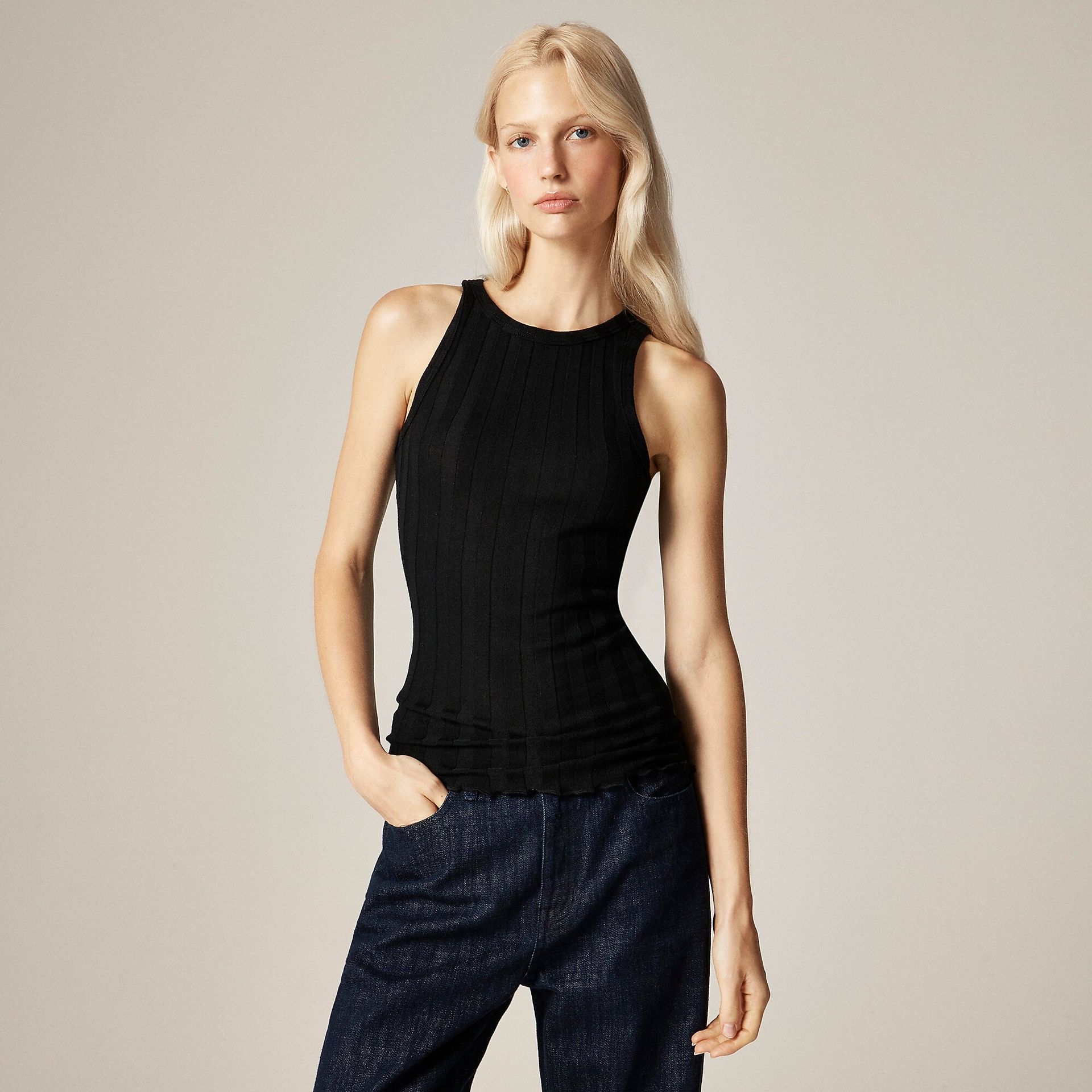 jcrew, Alex Eagle X J.crew Ribbed Shell Tank Top in Merino Wool