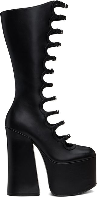 Black 'the Kiki Knee-High' Tall Boots