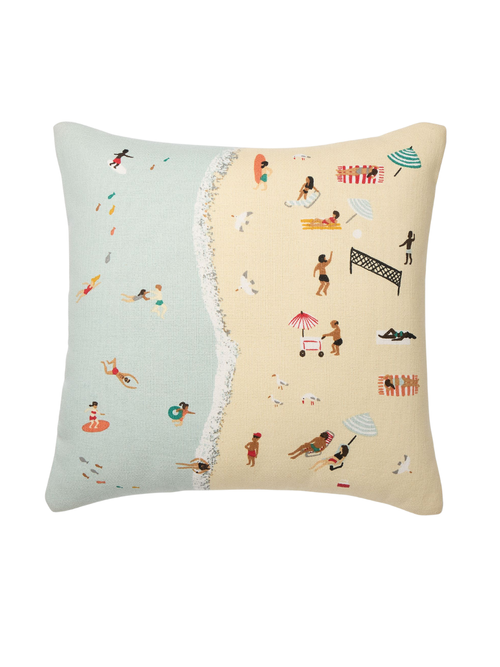 Outdoor Beach Scene Pillow