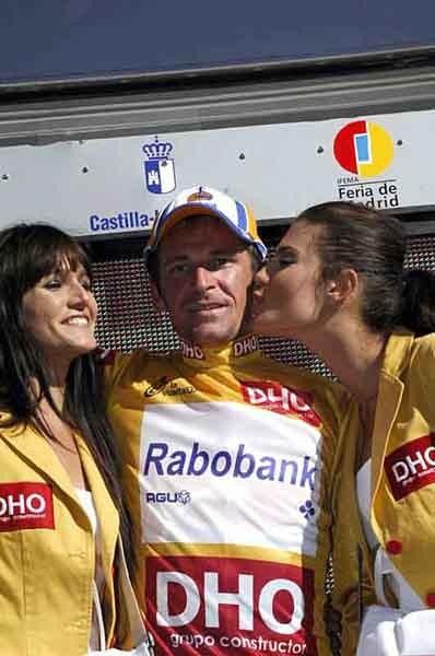 Menchov on the podium.