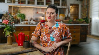 portrait of chef in kitchen