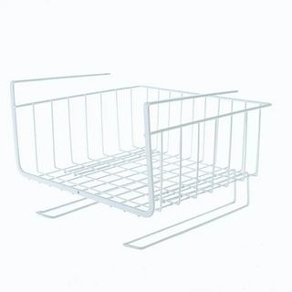 hoksml Kitchen Storage Bin Under Shelf Wire Rack With Mug Holder