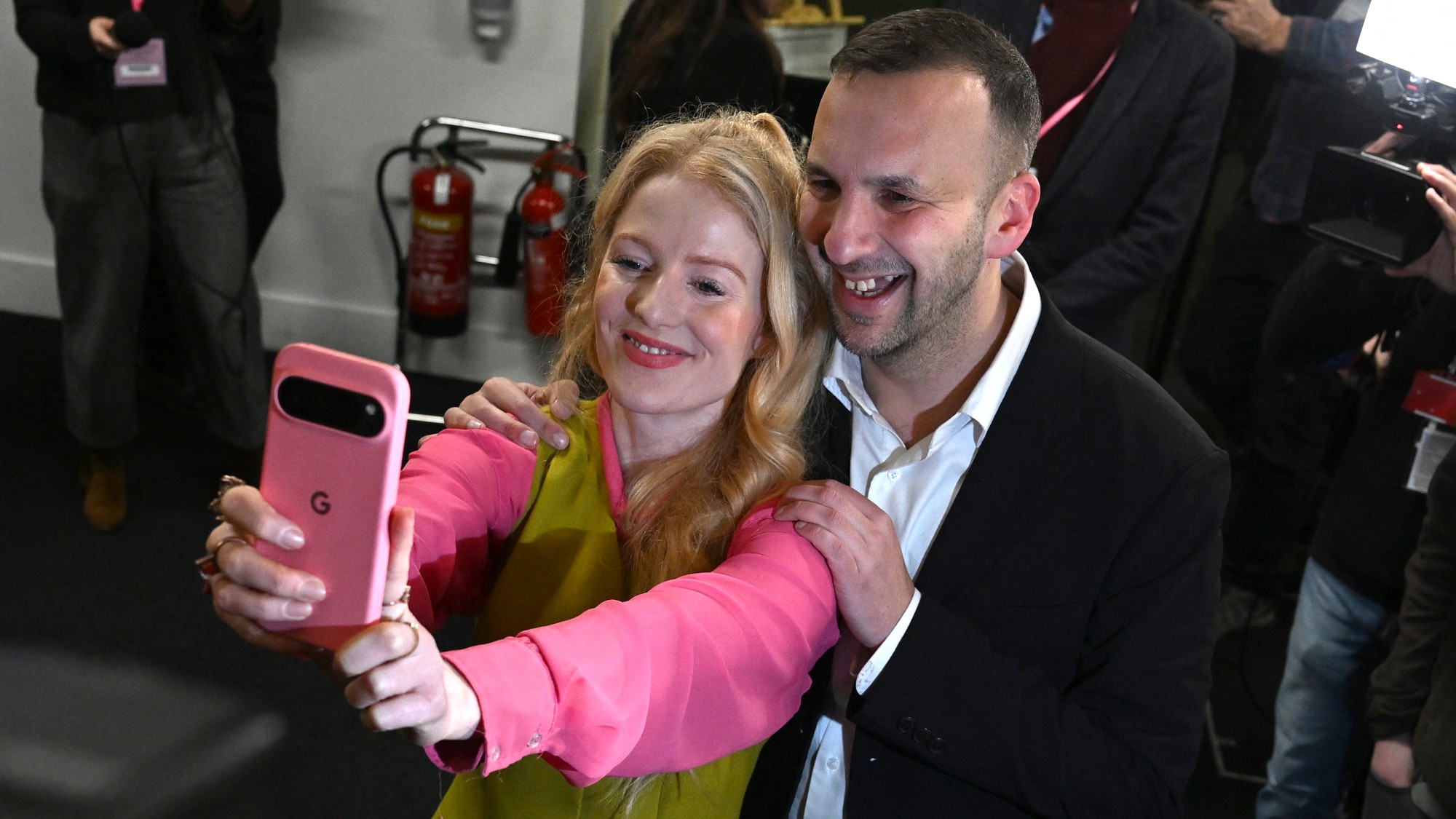 Hannah Spencer and Zack Polanski