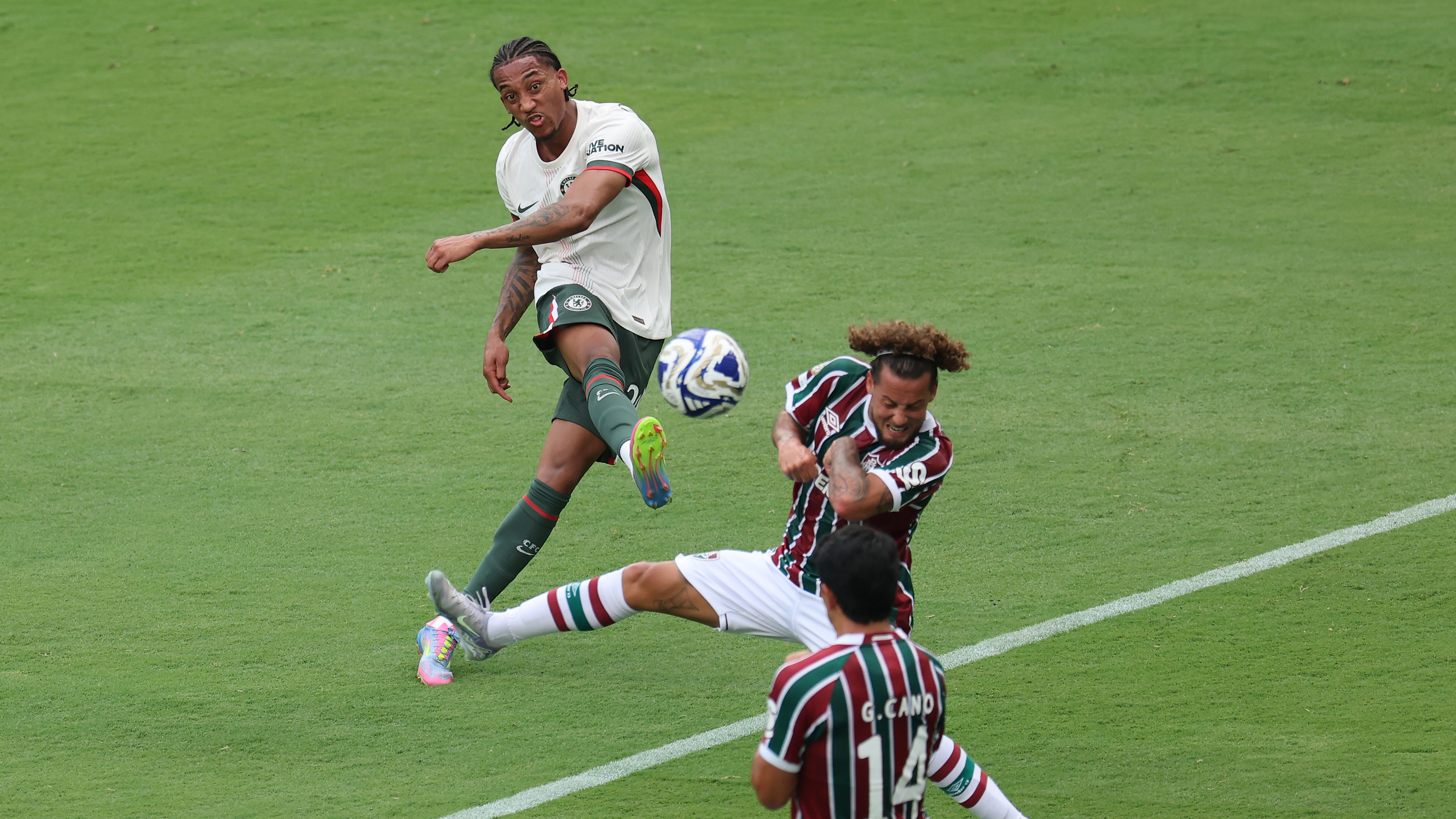 Joao Pedro scores for Chelsea FC against Fluminense in Semi-final of the Club World Cup.