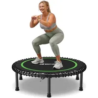 BCAN Bcan 40" Adult Fitness Trampoline With Durable Bungees, Stable & Quiet Exercise Rebounder,great Mini Trampoline for Indoor/garden Workout - Green