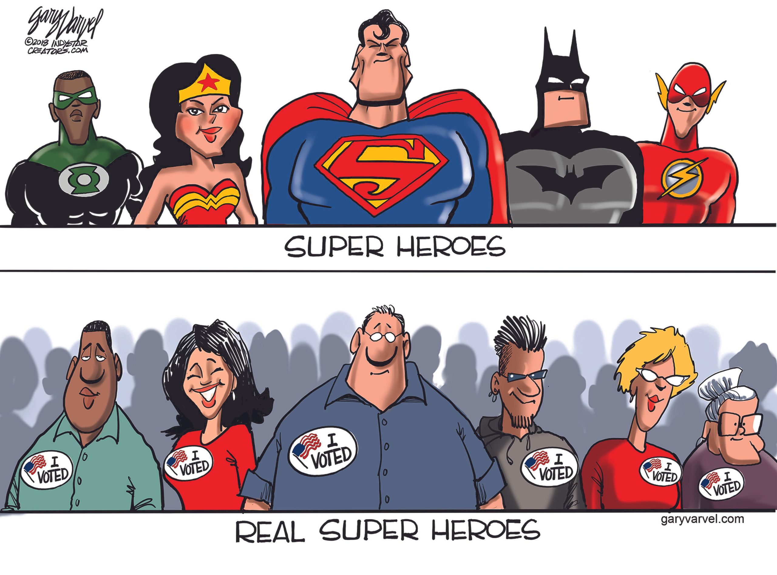 U.S. Superheroes voters I voted sticker midterm elections | The Week