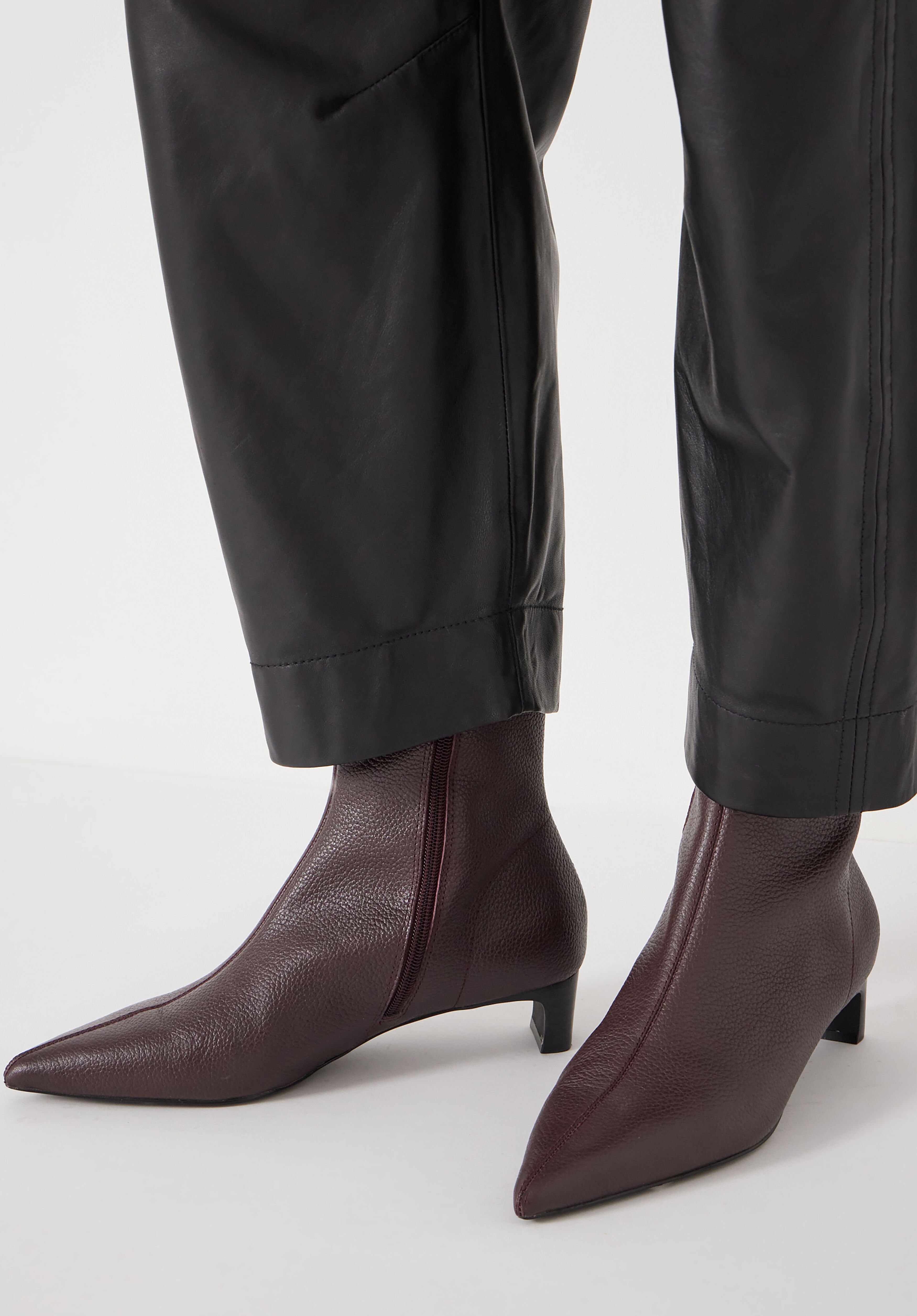 Leather Sock Fit Boots