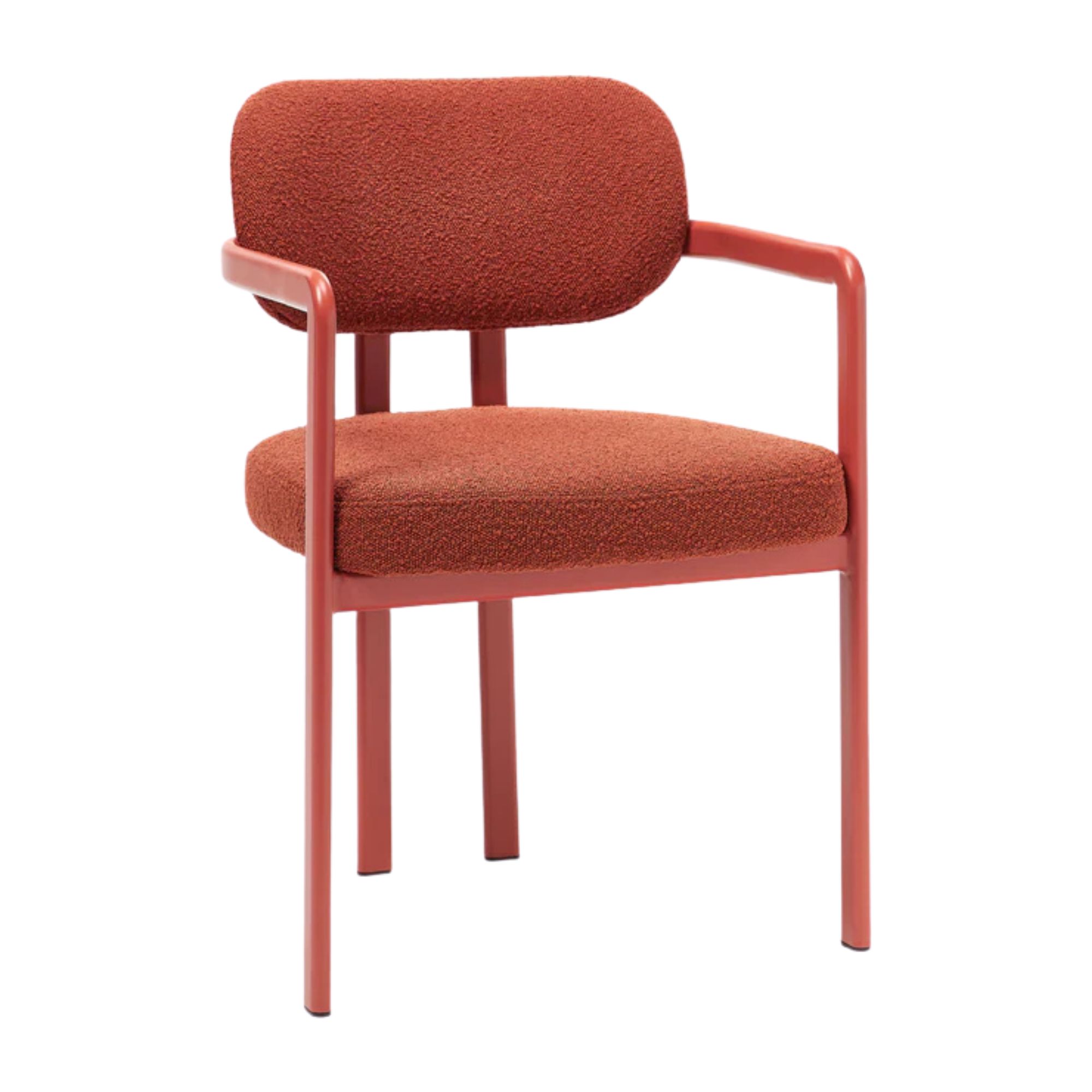 Westwing Collection, Boucl&amp;eacute; Dining Chair Adrien With Armrests