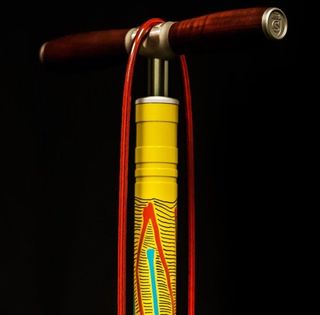The beautiful wooden handle on this special Pegoretti-edition Silca track pump