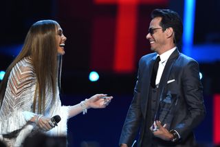 Singer/actress Jennifer Lopez and Person of the Year award honoree Marc Anthony speak onstage during The 17th Annual Latin Grammy Awards at T-Mobile Arena on November 17, 2016 in Las Vegas, Nevada