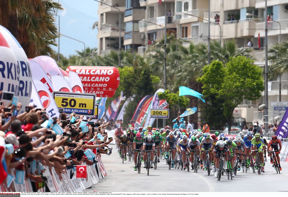 The sprinters head for the line in Turkey on stage 7