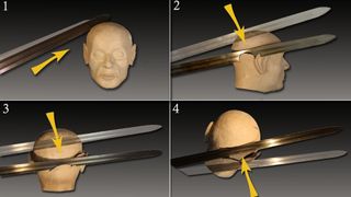 The latest study found the murder victim was probably killed by four sword blows to the head; the first caused a slight wound, but the others seem to have killed him as he was trying to escape the attack.