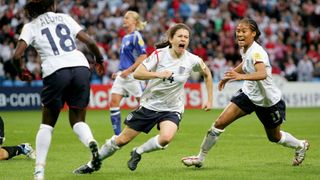 History of women's football: A 2005 match featuring the England Women's team