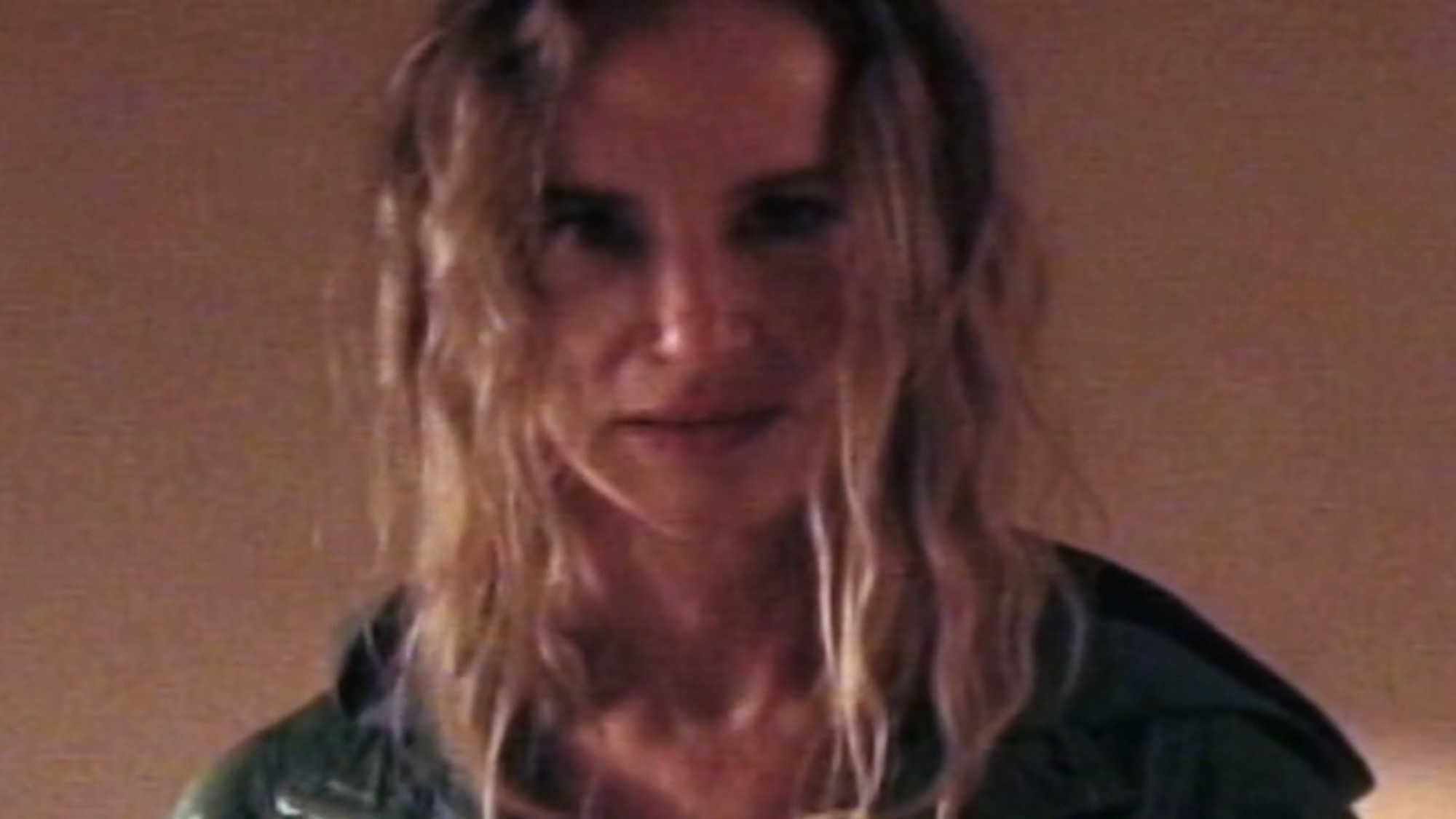 Juliette Lewis in the Cape Fear TV show on a grainy recorded video.