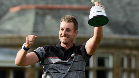 Henrik Stenson with the Claret Jug after winning the 2016 Open