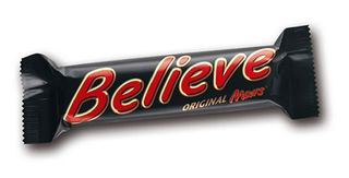 Mars bar with Believe package