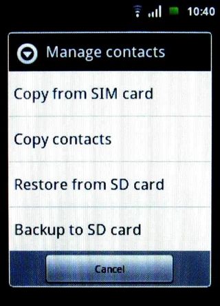 Vodafone smart copy contacts