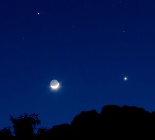 Night sky watcher Julie Zaloga caught Jupiter, Venus, Aldebaran and the moon over Sacred Valley, Cuzco, Peru, on July 15, 2012.