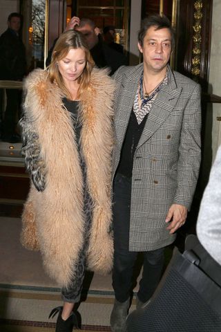 Kate Moss And Jamie Hince At Paris Fashion Week AW14, 2014