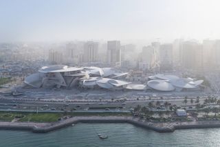 Aerial view of the national Museum of Qatar