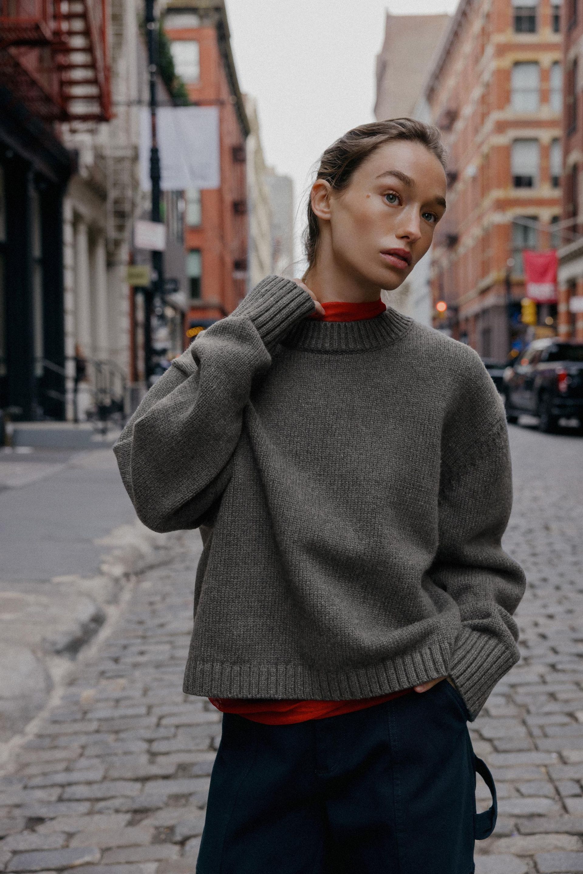 Knit Jumper With Back Detail