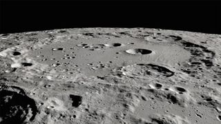 A view of the moon's Clavius Crater.