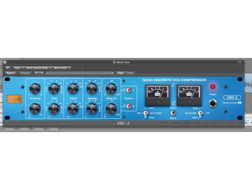 The VSC-2's blue front panel calls to mind '70s and '80s hardware.