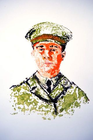 One of a series of portraits of individuals affected by World War I