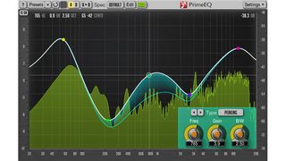 You can click and drag control points on PrimeEQ's interface.