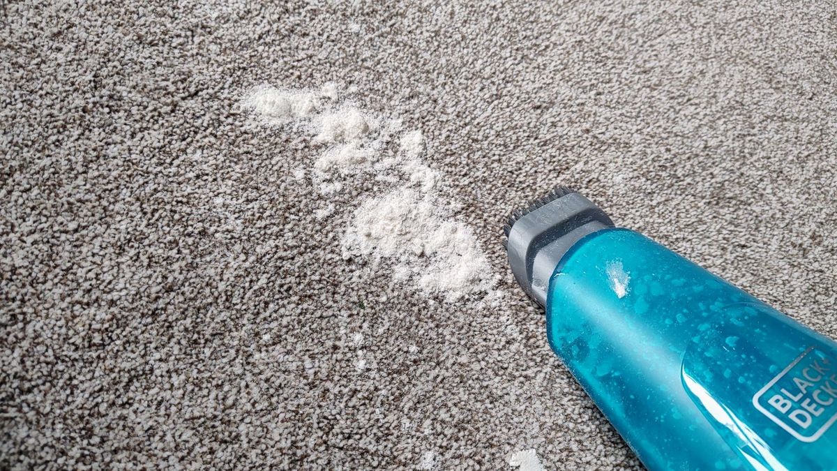 Black+Decker Dustbuster QuickClean being tested in writer's home