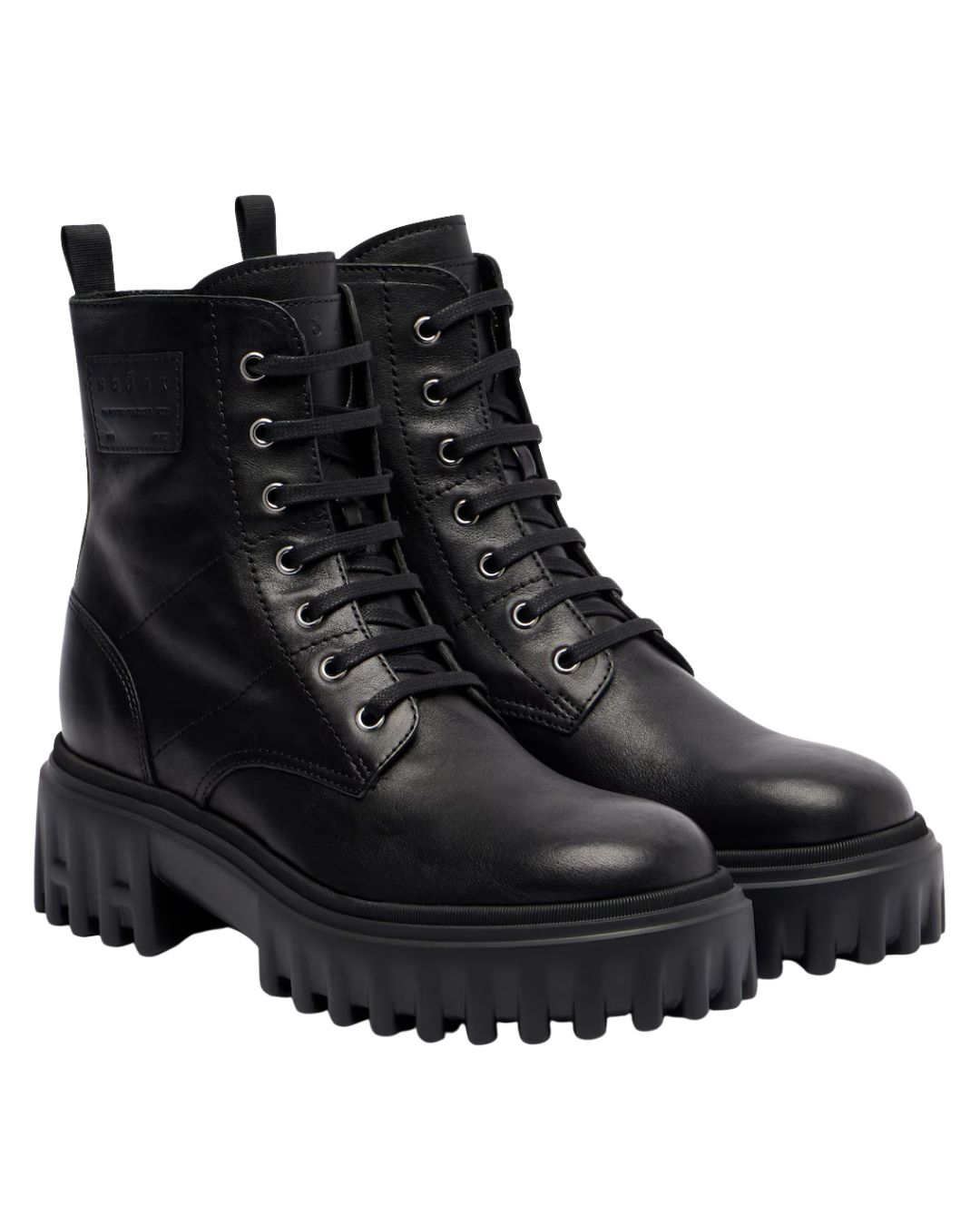 Hogan H700 leather combat boots
