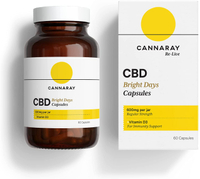 Cannaray CBD Bright Days Capsules, 600mg / 60 Capsules Price: £28.25