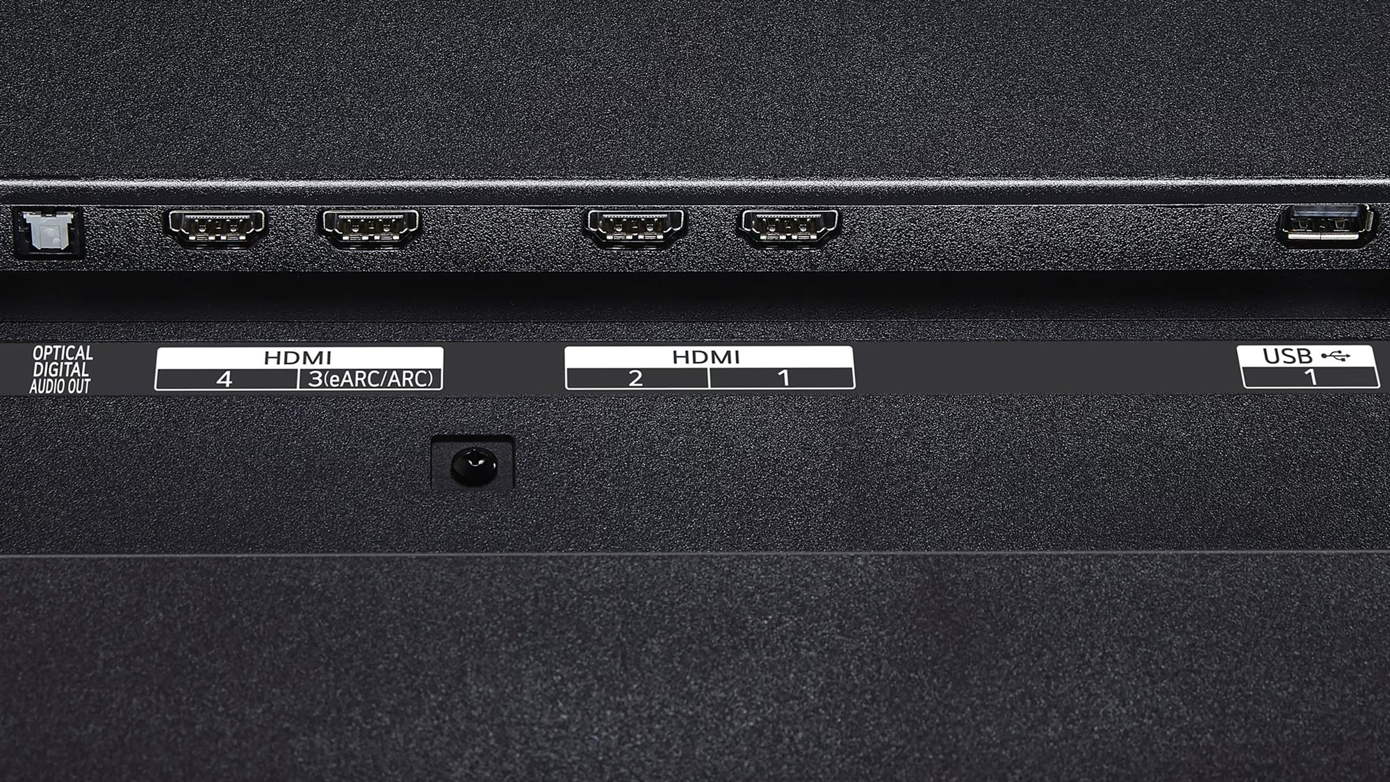 The ports on the LG QNED92 Mini-LED TV